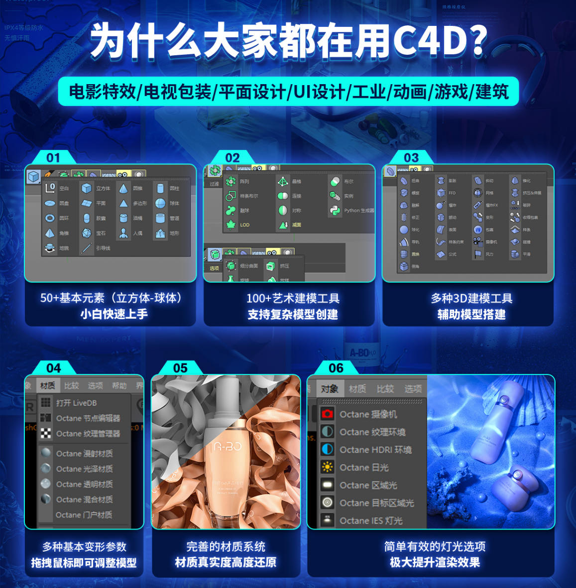 阿波C4D零基础实战特训班2021年1月完结【原画质有部分工程文件】