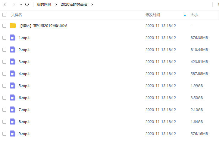 猫的树剧情类短片高级课程 2020年6月