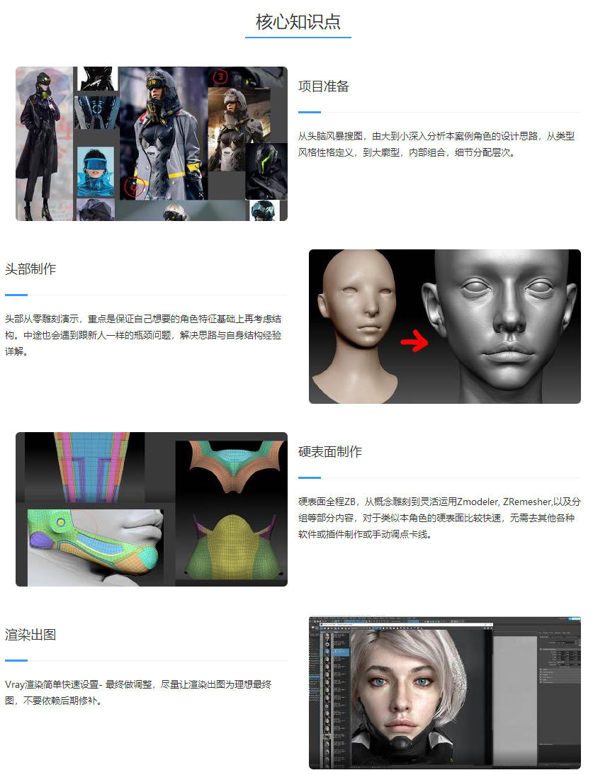赛博女警影视角色高级案例教学(画质高清有素材)