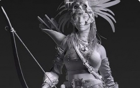 影视人物角色女猎手案例教程模型篇