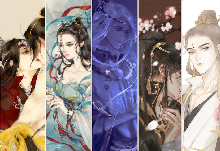 念萦墨葵古风插画