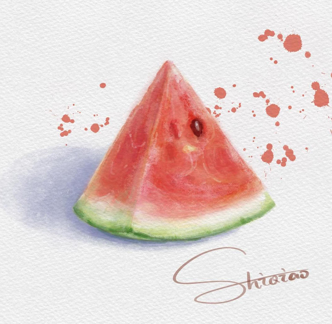 诗乔水彩ipad插画课水果2020年+甜品