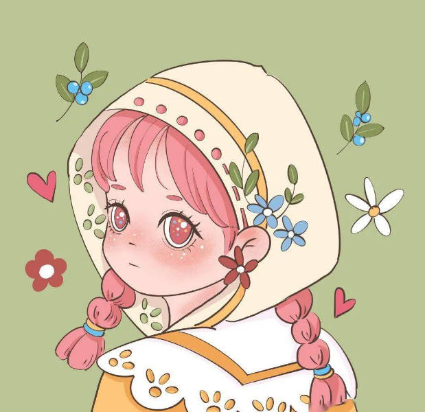 木丣muyou ipad少女插画2020年7月