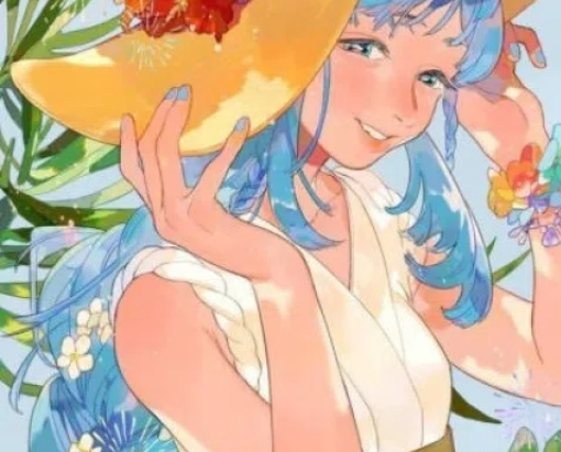 富大贵马克笔二次元插画