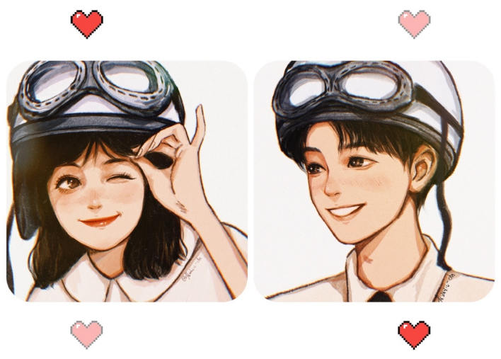 雀斑儿 chn 2021年2月iPad插画少女头像线稿课