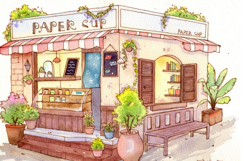 零基础小清新钢笔淡彩课程