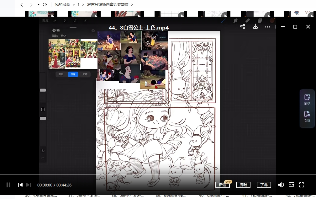 复古分镜插画ipad童话专题课