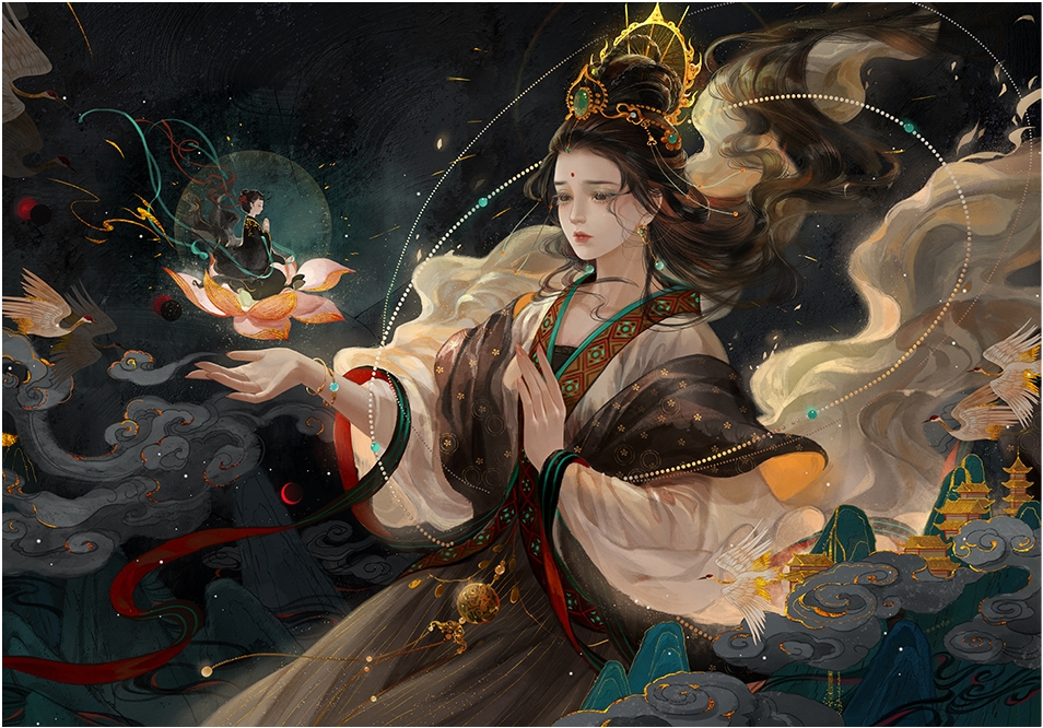 古风水墨大佬养猫画画的随随1+2期含笔刷