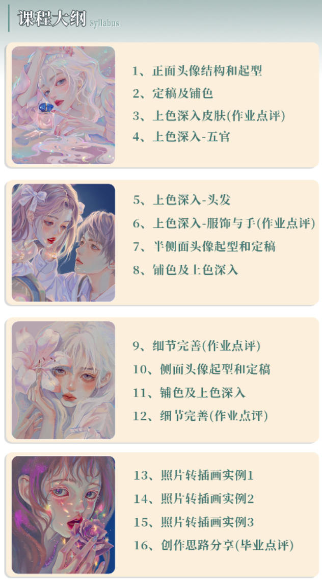 gua老师ipad人物头像特训暑假班 2022年