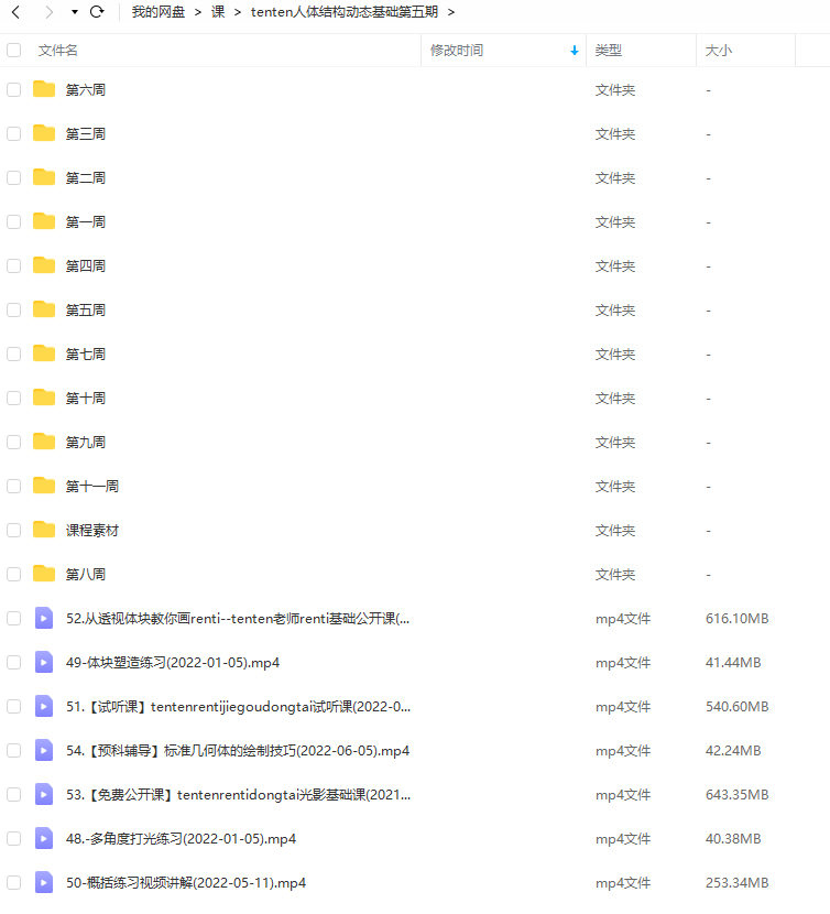 tenten云人体结构动态基础第五期2022年