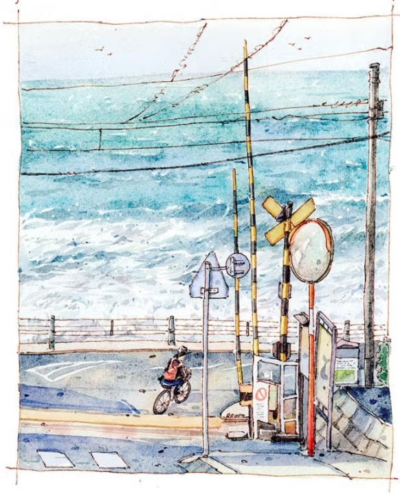 竹取6合1水彩系统课 钢笔淡彩&脱稿水彩 从入门到精通