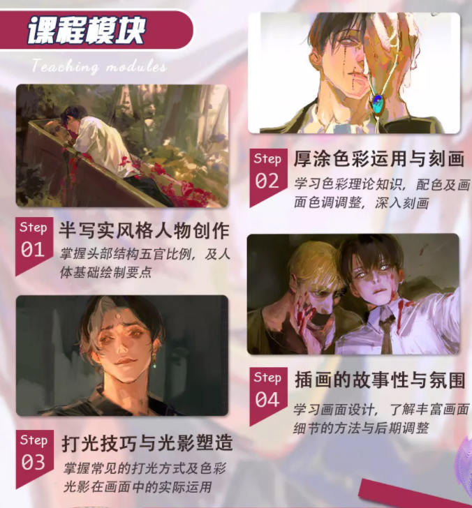 凶海厚涂风格人物插画 2022