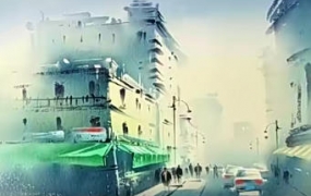 画画的叶宸宇ipad水彩课