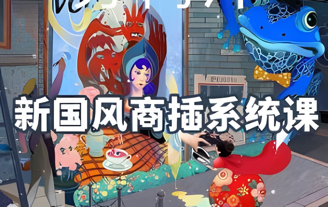 阿妹艺术苏梅汁新国风ipad商业插画系统课