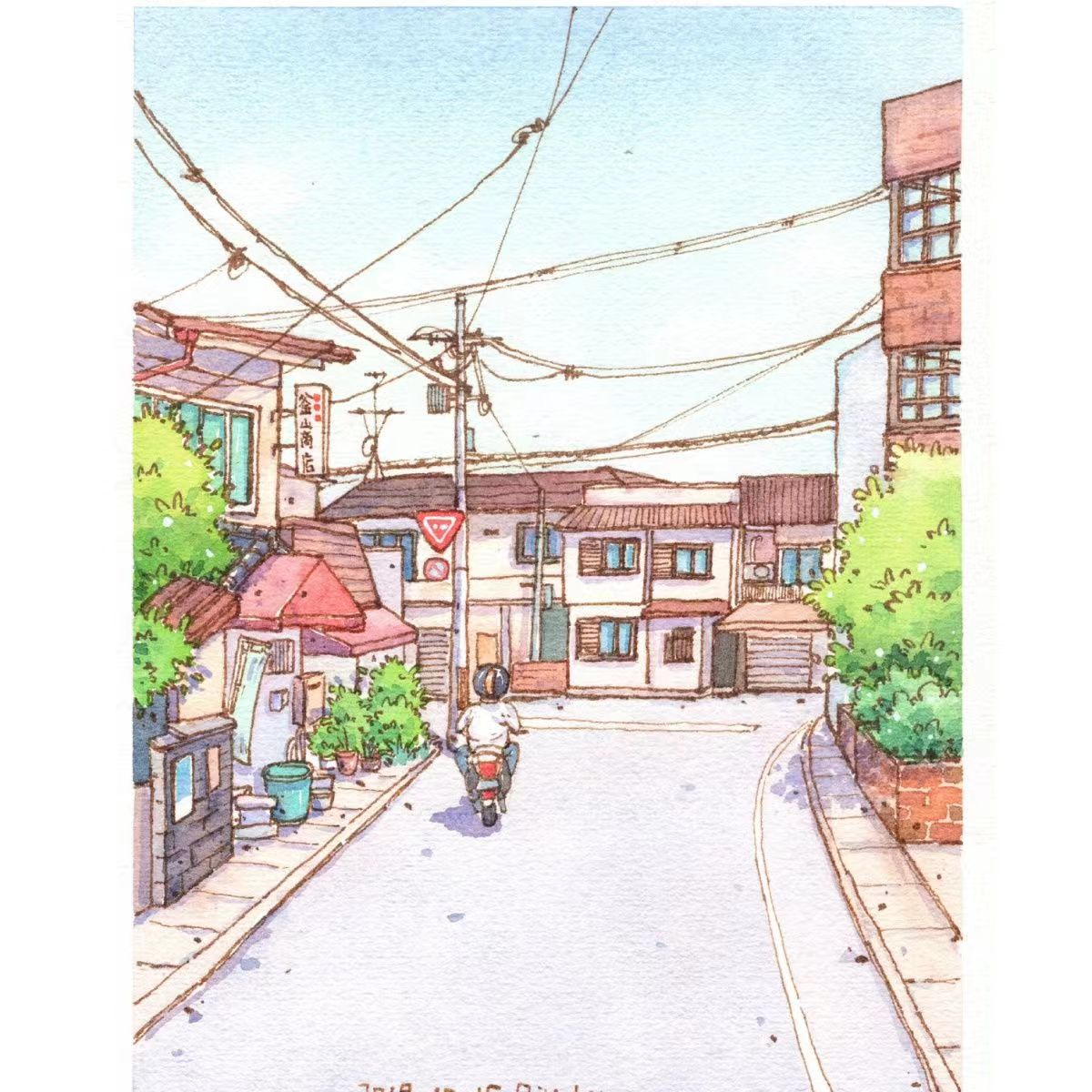 邱啊璐钢笔淡彩中级班第2期2020年