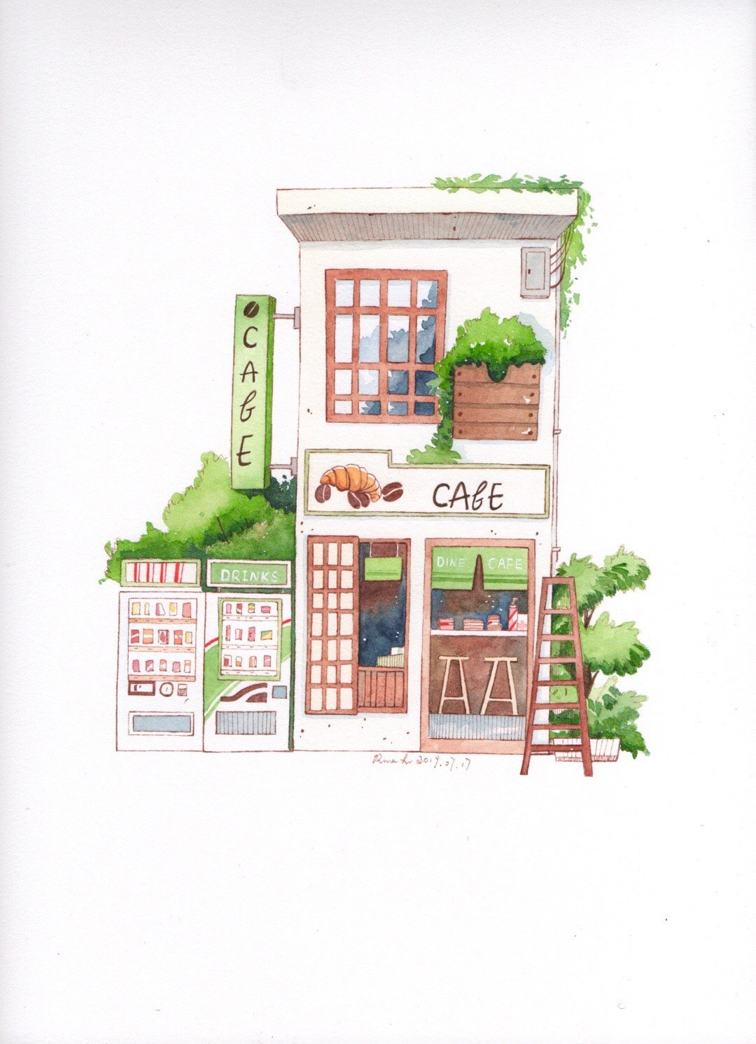 战战水彩零基础插画课程