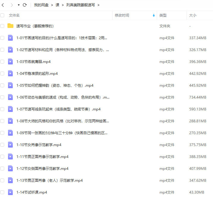 列宾美院姜毅速写2022年