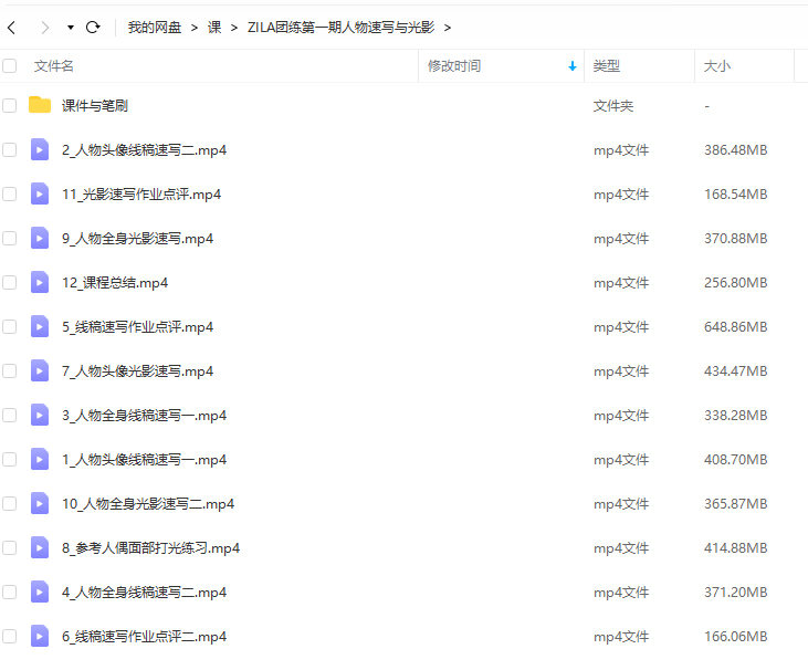 ZILA团练第1期2023日系人物速写色彩光影ipad插画课
