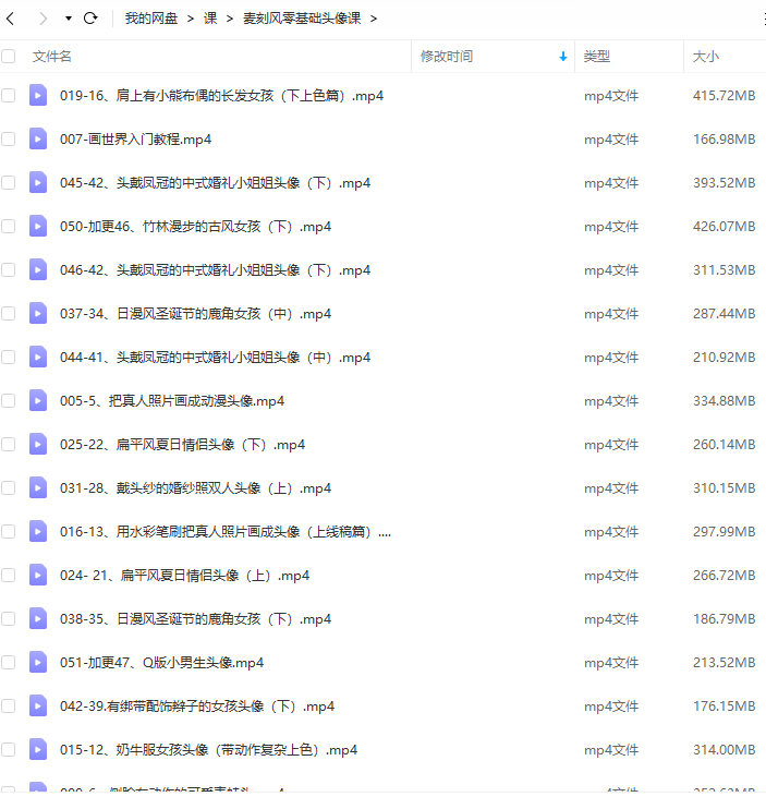 麦刻风2022零基础头像课ipad入门商业插画接单