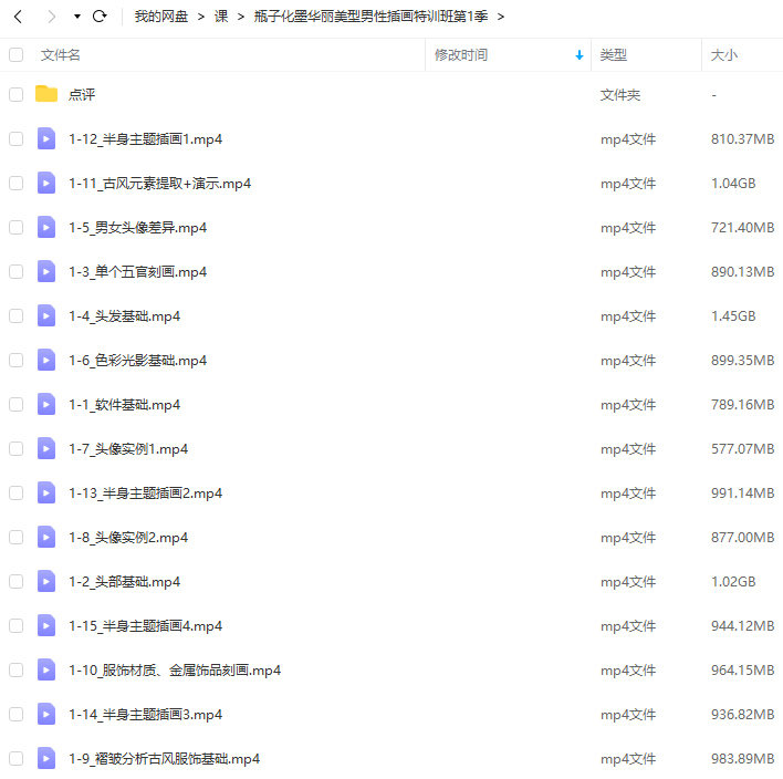 瓶子化墨2023华丽美型男性插画特训班第1季