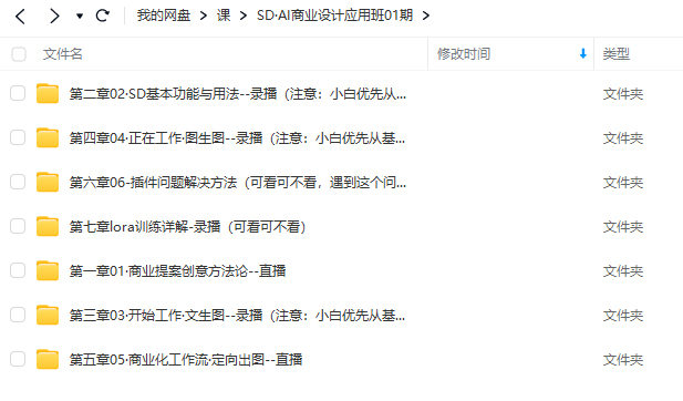 SD·AI商业设计应用班01期AIGC课程2023年