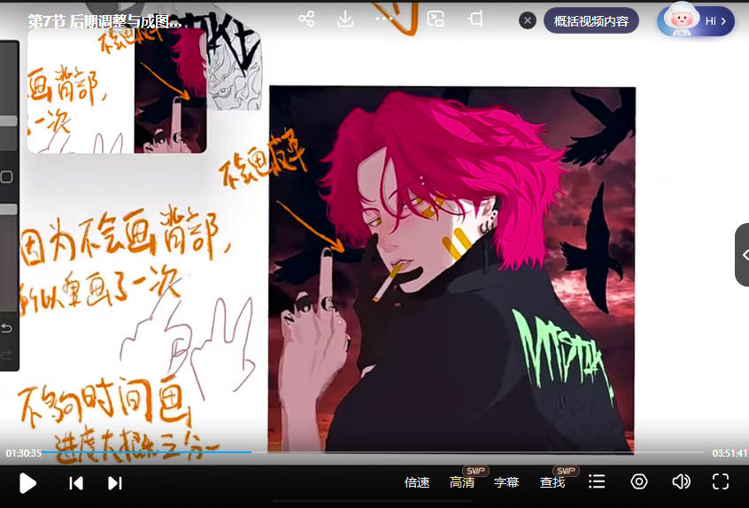 学校食堂三层好吃韩系角色插画表现班2023年