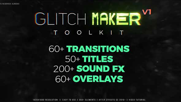 AE模板-350+信号损坏故障失真雪花素材工具包