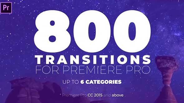 PR模板-故障平移缩放旋转分割拉伸旋转视频转场