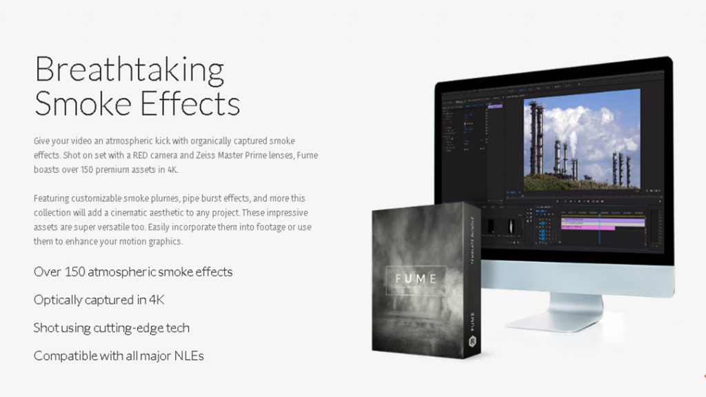 180组4K烟囱烟雾环绕飘动高清特效合成视频素材