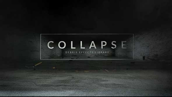 80个4K房屋倒塌塌方碎片特效合成视频素材