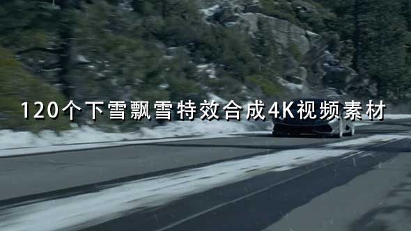 120个下雪飘雪特效合成4K视频素材