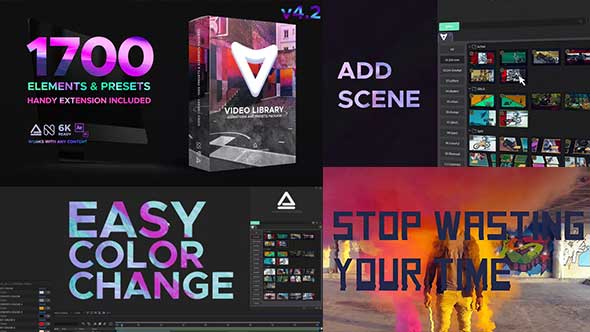 AE脚本1700组视频特效包装动画预设