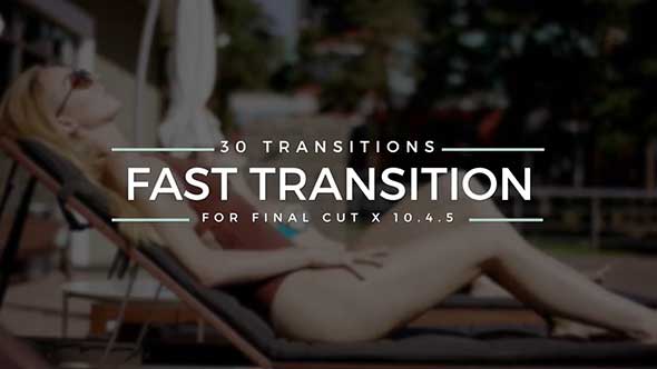 FCPX插件-30个动感快速滑动旋转冲击缩放视频转场