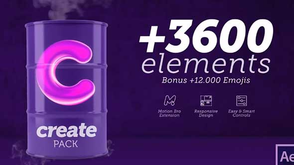 AE脚本-3600组标题MG元素背景转场社交表情图文排版包装动画预设