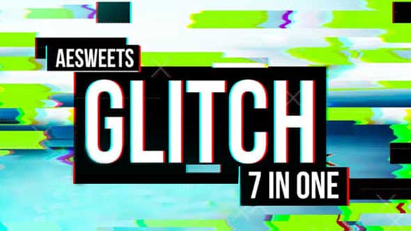 AE信号故障画面破损RGB色彩分离毛刺撕裂特效插件