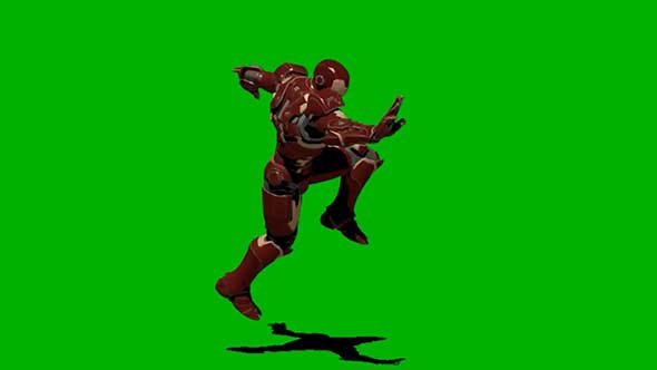 钢铁侠动画绿幕抠像素材(一)