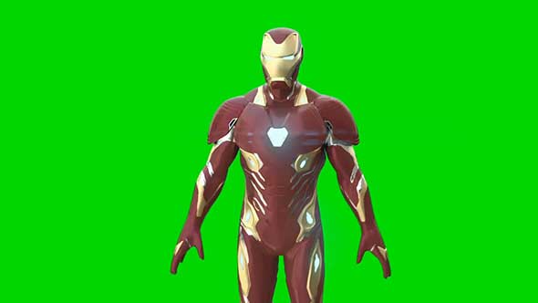 钢铁侠动画绿幕抠像素材(四)