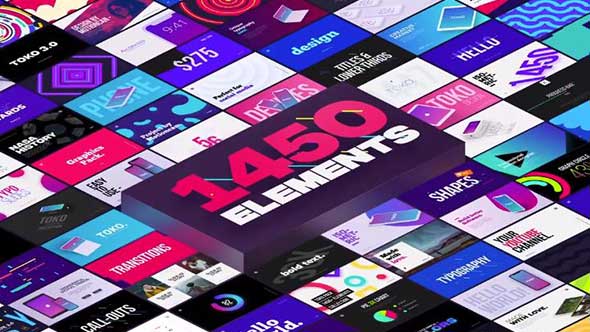 PR预设-1450种豪华文字标题图形时尚排版包装转场MG背景动画V3