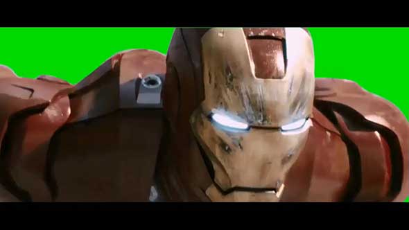 钢铁侠动画绿幕抠像素材(六)