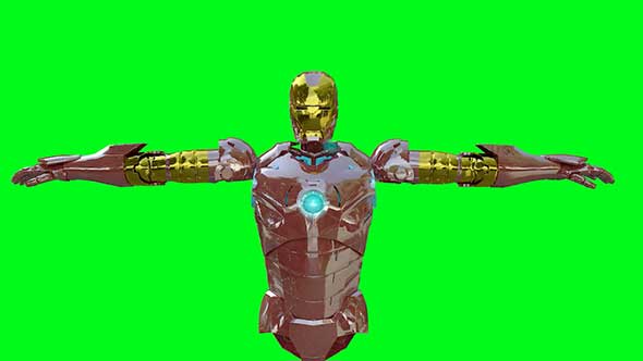 钢铁侠动画绿幕抠像素材(七)