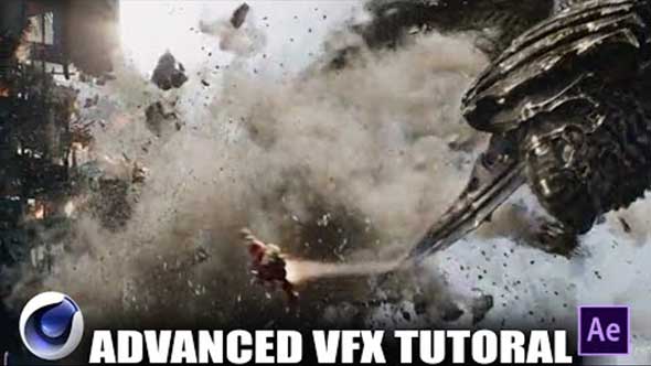 C4D/AE教程-C4D和AE制作影视级外星怪物撞碎建筑物(机翻中文字幕)