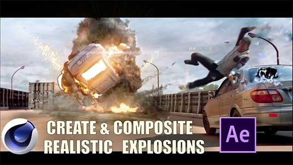 AE/C4D教程-使用C4D和AE模拟渲染合成影视级高级爆炸(机翻中文字幕)