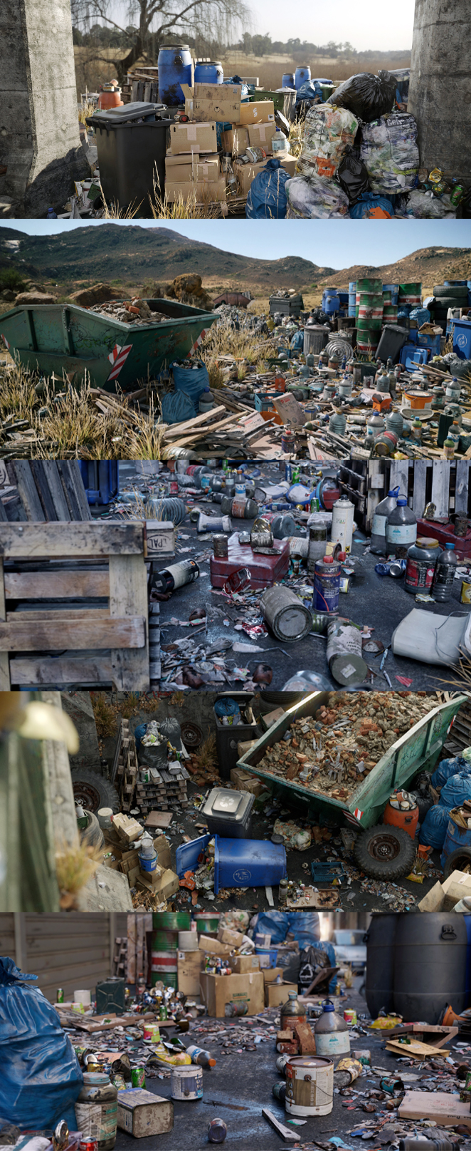 Blender预设-700种垃圾堆废品纸箱瓶子3D资产