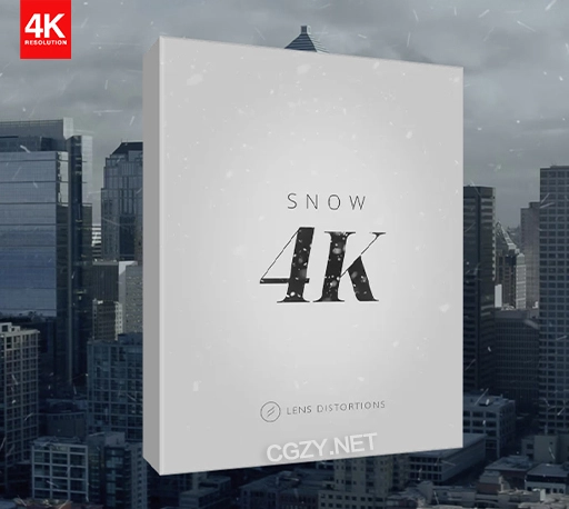 120组顶级下雪飘雪电影特效合成视频素材 LENS DISTORTIONS – Snow 4K