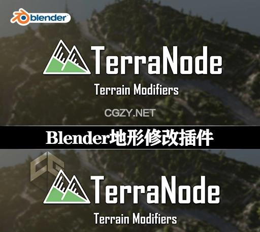 Blender插件|自然地形节点资产预设 Terranode – Terrain Modifiers v1.3