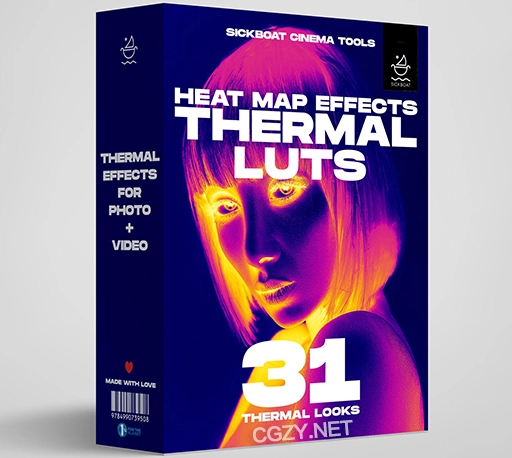 LUTs预设|31种红外热成像效果调色预设 Heat Maps Effect: Thermal LUTs | Thermal Looks
