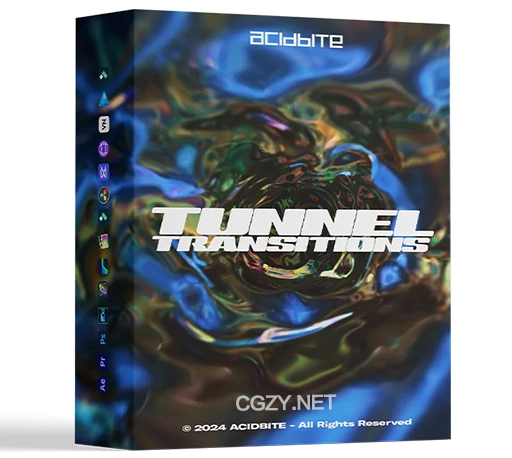 24个动感隧道穿梭视频转场素材 AcidBite – Tunnel Transitions