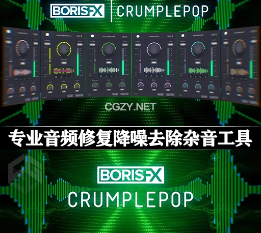 AU/达芬奇/VST3插件|专业音频降噪去除杂音插件 Boris FX CrumplePop 2025.0.8 CE Win/Mac破解版下载