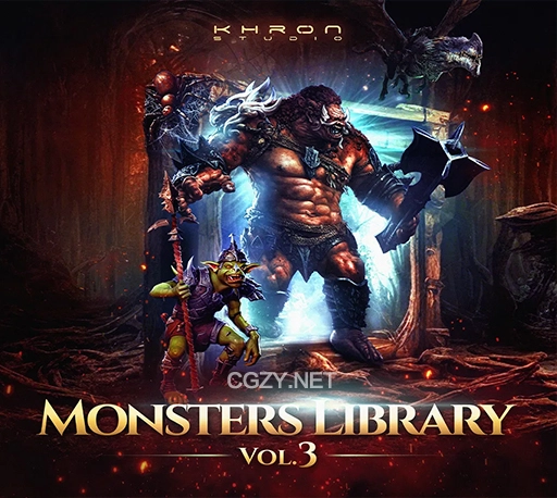 奇幻游戏飞龙巨魔怪物嘶吼音效素材 Khron Studio Monster Library Vol 3