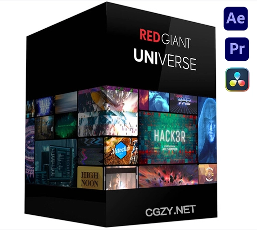 AE/PR/达芬奇插件|Red Giant Universe 2025.0.0 Win中文版/英文版/破解版 红巨人视觉特效转场宇宙套装插件